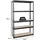 Proregal Schwerlastregal Metall 200x120x40 cm schwarz 5-Ebenen