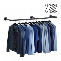 Relaxdays Garderobenständer Industrial Schwarz