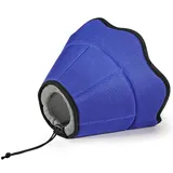 VavoPaw Halskrause Hunde Katzen, Schutzhalsband Kegelhalsbänder Verstellbar Genesungshalsband, Atmungsaktive Haustier Elisabethanischer, Hundehalskrause, Leckschutz Hund nach Op Hund, M, Blau/Grau