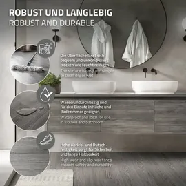 ML-Design PVC Bodenbelag Selbstklebende 91,5x15,3 cm Eiche Grau Holzoptik, rutschfest, wasserfest, Einfache Verlegung