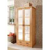 Home Affaire Kleiderschrank »Madrid«, (3 Breiten: 90/164/245 cm H/T ca.190/59 cm), aus massiver Kiefer, in 3 Breiten mit Spiegeltüren