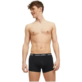 JACK & JONES Solid Boxershorts 10 Einheiten Black / Detail Black / Black S