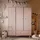 lookway Kleiderschrank  BABUSHKA  dreitürig  Buche  massiv  rosa