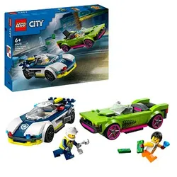 LEGO® City 60415 Verfolgungsjagd mit Polizeiauto und Muscle Car Bausatz