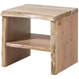 Massivmoebel24 Nachtschrank Akazie 45 x 40 x 45 cm Beige