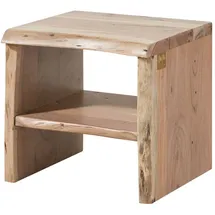 Massivmoebel24 Nachtschrank Akazie 45 x 40 x 45 cm Beige