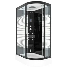 AcquaVapore Dusche Duschkabine D30-73M2R-EC Duschtempel Sauna 80x120 cm MIT 2K Scheiben Versiegelung