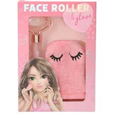 DEPESCHE 13508 TOPModel Gesichtsroller Set Beauty and Me, mit Rosenquarz-Roller und weichem Wasch-Handschuh in Rosa
