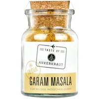 Ankerkraut Garam Masala, Gewürz für indisches Gericht, Leckeres Curry mit Fleisch würzen, Taste of Indien, 65 g im Korkenglas
