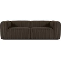 Konsimo Konsimo® 3-Sitzer-Sofa, Braun, 246x73x96 cm, Wohnzimmer, Sofas &