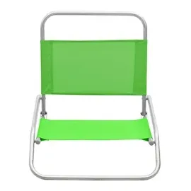 vidaXL Klappbare Strandstühle 2 Stk. Grün Stoff