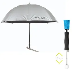 JuCad Telekop Regenschirm silber (UV)