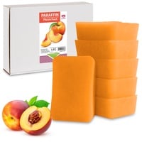 Kosmetex Paraffinbad Peach Pfirsich – Paraffin-Wärmebad für Hände + Füße – Paraffinwachs – Paraffin-Block für Wachserwärmer – Wachsbad (6x 500ml)