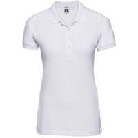RUSSELL Ladies` Stretch Polo, White, M