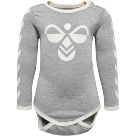 hummel hmlFLIPPER langarm Baby-Body grey melange 80