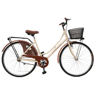 Damenfahrrad Hollandrad Größe 26 Stadtfahrrad Vintage Retro mit Korb Beige