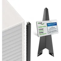 HEXIM Siding Fassadenpaneele außen Fassadenverkleidung wetterfest Kunststoffpanelee PVC-U Verkleidung Außenwand Hausverkleidung UV-beständig - (Außeneckprofil anthrazit)