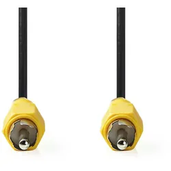 Nedis Composite-Videokabel - RCA - RCA - Vernickelt - 480p - 5.00 m - Rund - PVC - Schwarz - Label