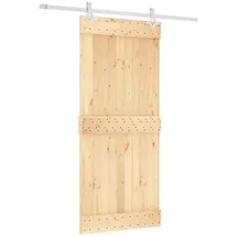 vidaXL Schiebetür rechts 90 x 210 cm Braun/Weiß
