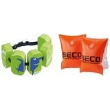 Beco 96071 8 - Schwimmgürtel Sealife, für 2-6 Jahre, 15-30 kg, grün & 09703 Schwimmhilfen Doppelkammersystem, Körpergewicht 15 bis 30 kg