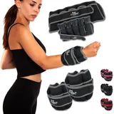 C.P.Sports Verstellbare Gewichtsmanschetten 0,5kg - 2,5kg | 2er Set Gewichte Handgelenk, Knöchel, Arme, Beine | Laufgewichte Damen, Herren | Laufen, Fitness, Bodyweight Training, Gym | schwarz-Silber