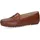 Damen Mokassins aus Leder Elegant Braun Cognac Nappa 41 EU