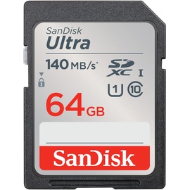 SanDisk Ultra R140 SDXC 64GB, UHS-I U1, Class 10 (SDSDUNB-064G-GN6IN)