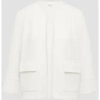 S.Oliver Scuba-Sweatjacke mit Faltendetail, creme, 46