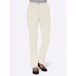 Bequeme Jeans CASUAL LOOKS, Damen, Gr. 40, Normalgrößen, weiß, 96% Baumwolle, 4% Elasthan, unifarben, lang, Jeans