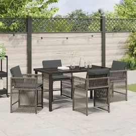 vidaXL Gartenmöbel-Set 5-tlg. Grau