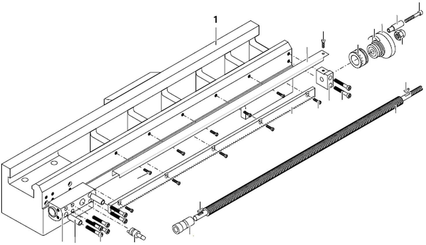 PROXXON 24400-02-01 Bett mit geschliffener Führung für Drehmaschine PD400