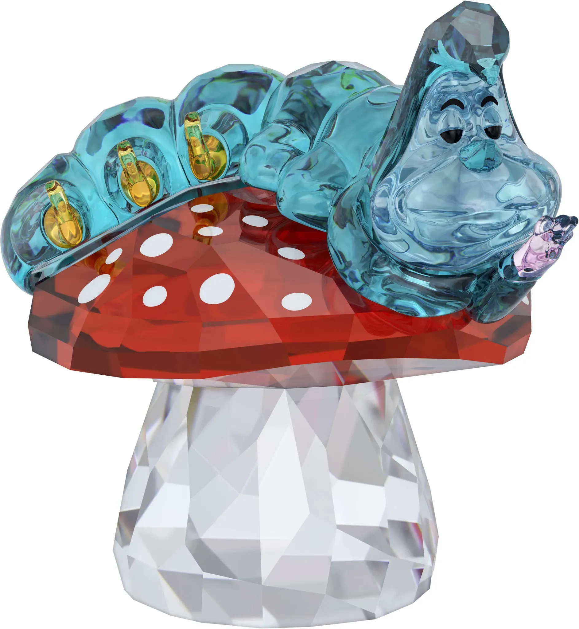 Dekofigur SWAROVSKI "Kristallfigur Sammelfigur Alice Caterpillar Raupe Absolem, 5670225", bunt (kristallweiß, rot, weiß, blau, gelb, schwarz), Dekofiguren, B/H: 4,5cm x 4,9cm, Raupe Absolem, Swarovski Kristall, Swarovski Kristall, B:4,5cm H:4,9cm