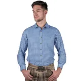 Edelnice Trachtenhemd kariert in blau, weiß | Gr.: S