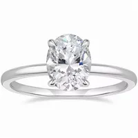 ROUGEMONT Solitärring Extravaganter Damen Solitär Ring Verlobungsring Oval 925 Silber, Echtschmuck 7