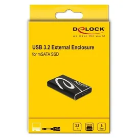 DeLock 42006 Externes Gehäuse SuperSpeed USB für mSATA SSD