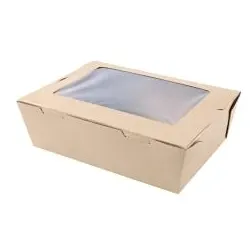 NATURESTAR Essen to go Box MENU, mit PLA-Fenster 416322 , 1 Packung = 50 Stück