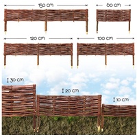 boogardi gmbh (boogardi) Beeteinfassung Weide Weidenzaun Rasenkante Beetumrandung Steckzaun Holz Palisaden
