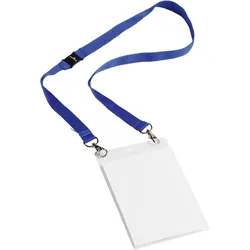 Durable Event-Namensschild A6 transparent / dunkelblaues Band VE=6x10 Stück