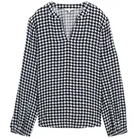 Tom Tailor Printed Langarmbluse Black Geometric Minimal 36
