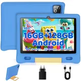 Whitedeer Kinder Tablet 10 Zoll, Android 14 Kids Tablets with Octa Core Prozessor, 8GB RAM 64GB ROM 1TB SD-Erweiterung, 5000 mAh Batterien, Wi-Fi, Bluetooth, Tablets Kinder mit Dual-Kamera (Blau, S)