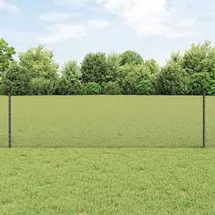 vidaXL Zaun 0,6 x 2500 cm Grau/Stahl