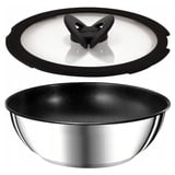 TEFAL INGENIO EMOTION WOK PFANNE + GLASDECKEL DURCHMESSER 26 CM TOPFSET 2-TEILIG