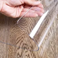 Wasserdichter Tischdecke Tischfolie Schutzfolie 1.5mm dick Transparent/Matte Textur-Verwendung als Schreibtischunterlage,Schreibmatte,Mousepad,Tischschutz Auflage