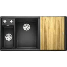 Blanco Axia III 6 S links anthrazit + Excenterbetätigung + InFino + Holzschneidbrett