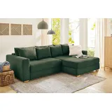 Jockenhöfer Eckcouch Polyester 3-Sitzer Grün
