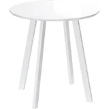 Esstisch 72x72x75cm Weiss Kaffeetisch Runder Kuechentisch Abgeschraegte Beine Beistelltisch - Weiß