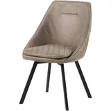 Trisens Essstuhl Drehstuhl Esszimmerstuhl Designstühle PU Lederbezug in Antik Optik Küchenstuhl, 1 St.