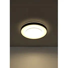 EGLO connect.z Smart Home LED Deckenleuchte Monteriggioni-Z, ZigBee Ø Matter, inkl., App und Sprachsteuerung Alexa, warmweiß-kaltweiß, RGB, dimmbare Deckenlampe, schwarz-weiß, Ø 38,4 cm