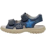 NATURINO DOCK-Sandalen aus Leder mit Klettverschluss, blau 27