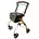Indoor Rollator Rollator Halbholz-Optik mit Tasche und Tablett weiß